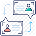 Trasferimento Dei Dipendenti Chat Aziendale Movimento Del Personale Icon