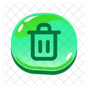 Button Trash Garbage Icon