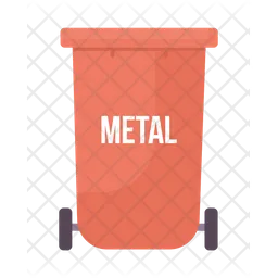 Trash bin for metal  Icon