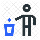 Trash Bin Human People Icon