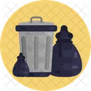 Trash Can Trash Bags Dustbin Icon