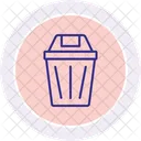 Trash Can Line Icon Icon