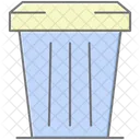 Trash Can Lineal Color Icon Icon