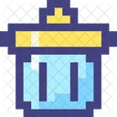 Pixel 8 Bit Trash Icon