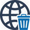 Trash Globe Delete Global Icon