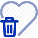 Trash Heart Love Waste Icon