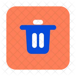 Trash Square  Icon