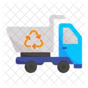 Garbage Truck Green Energy Icon