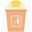 Trashbin For Garbage Storage Cleaning Tool Equipment Icon