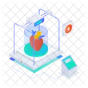 Trasplante De Organos Cardiaco Corazon Icono