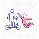 Traumatic e-scooter accident  Icon