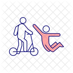 Traumatischer E-Scooter-Unfall  Symbol