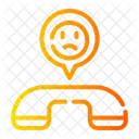 Traurig Schlechte Bewertung Kundenzufriedenheit Symbol