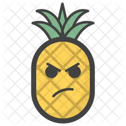 Traurige Ananas Emoji Symbol