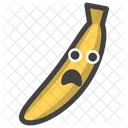 Trauriges Bananen Emoji Emoticon Emotion Symbol