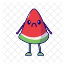 Traurige Wassermelone Traurige Wassermelone Traurig Symbol