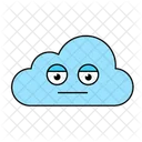 Traurige Wolke Ungluckliche Wolke Wolken Emoji Symbol