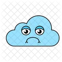 Traurige Wolke Ungluckliche Wolke Wolken Emoji Symbol