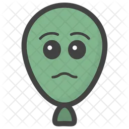 Trauriger Ballon Emoji Symbol