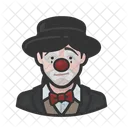 Trauriger Clown Traurig Frau Symbol