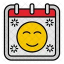 Gesicht Emoticon Kalender Symbol