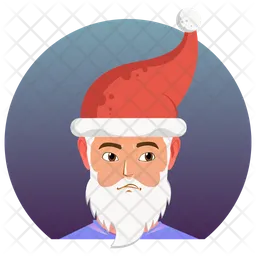 Trauriger Weihnachtsmann Emoji Symbol