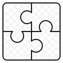 Travail Dequipe Puzzle Resoudre Icône