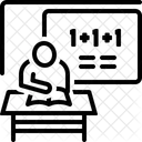 Travail En Classe Carre Etudiant Icône