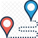 Travel Distance Map Icon
