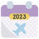 여행 2023 달력 아이콘