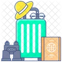여행 액세서리 액세서리 가방 여행 장비 아이콘