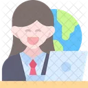 Travel Agent Woman Avatar Icon