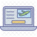 E Ticketing Flight Reservation Online Booking Icon