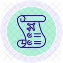 Travel Checklist Line Icon Icon