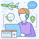 Customer Services Customer Support Travel Consultant Icon