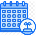 Island Palm Tree Calendar Icon