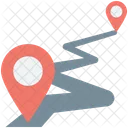 Travel Distance Location Icon