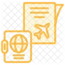 Travel Documents Duotone Line Icon Icon