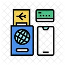 International Passport Ticket Icon