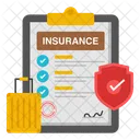 Travel Insurance Paper Security Paper Safety Paper Icon