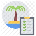 Island Palm Tree Check Icon