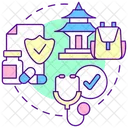 Travel medical coverage  Icon