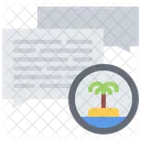 Island Palm Tree Message Icon