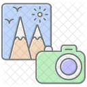 Travel Photography Lineal Color Icon Icono