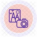 Travel Photography Line Icon Icon