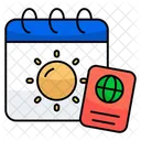 Travel Schedule Planner Almanac Icon