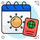 Travel Schedule Planner Almanac Icon