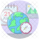 Travel Time Global Planning Travel Plan Icon