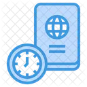 Passport Travel Time Icon