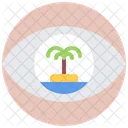 Island Palm Tree Eye Icon